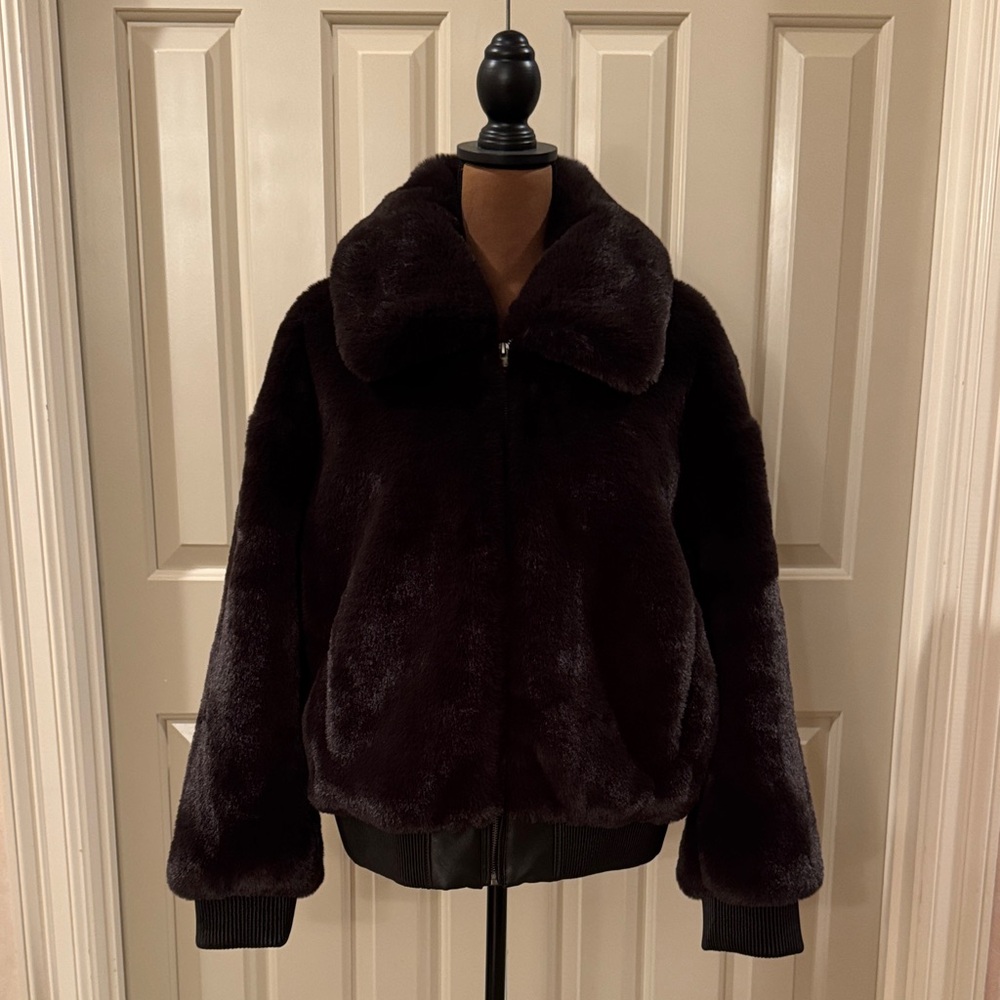 GAP Women's Dark Brown Teddy Jacket